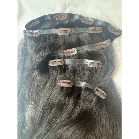 Bellami Silk Seam Clip-In Hair Extensions 18” 140g Mochachino Brown #1C main image 8